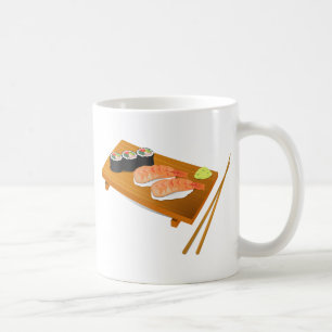 Sushi niedlich japanisches Essen Kaffeetasse