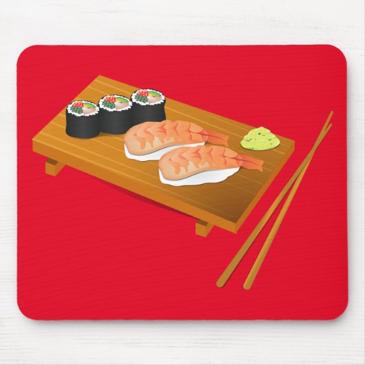 Sushi niedlich japanisches Essen Mousepad (Vorne)