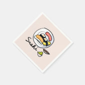 Sushi niedlich kawaii Japanisches Dinner Party Serviette (Ecke)