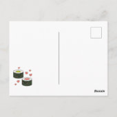 Sushi Niedlich Kids Valentine's Day Friendship Pos Postkarte (Rückseite)