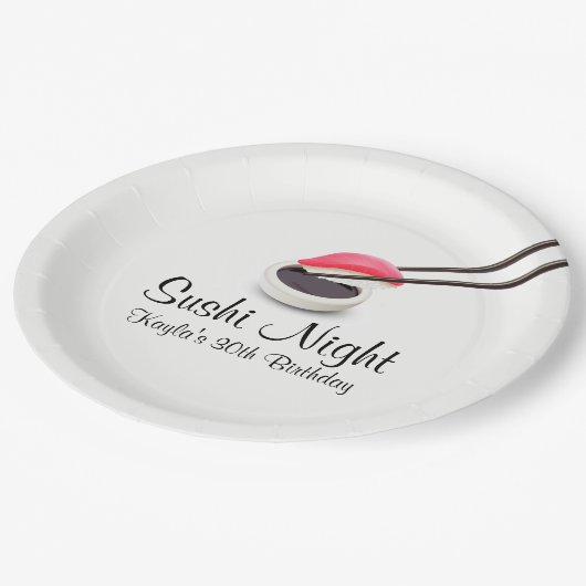 Sushi Night Party Paper Teller (Schrägansicht)