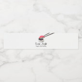 Sushi Night Wasserflaschenetikett (Einzelnes Label)