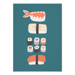 Sushi Nigiri Maki Roll Foto Print