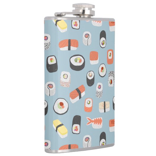 Sushi Nigiri Maki Roll Gemustert Flachmann (Rechts)