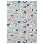 Sushi Nigiri Maki Roll Gemustert Klemmbrett (Rückseite)