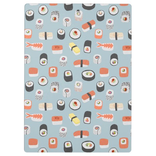 Sushi Nigiri Maki Roll Gemustert Klemmbrett (Rückseite)