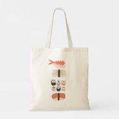 Sushi Nigiri Maki Roll Japan Food Art Tote Bag Tragetasche (Rückseite)