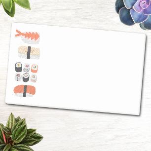 Sushi Nigiri Maki Roll Japanisches Essen Kunst Post-it Klebezettel