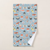 Sushi Nigiri Maki Roll Pattern Badhandtuch Set (Handtuch)