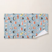 Sushi Nigiri Maki Roll Pattern Badhandtuch Set (Handtuch)
