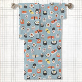 Sushi Nigiri Maki Roll Pattern Badhandtuch Set