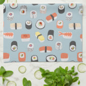 Sushi Nigiri Maki Roll Pattern Geschirrtuch (Gefaltet)