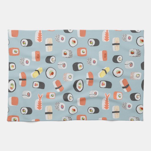 Sushi Nigiri Maki Roll Pattern Geschirrtuch (Horizontal)