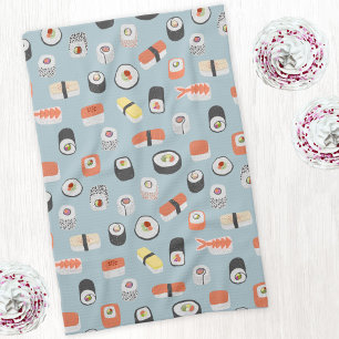Sushi Nigiri Maki Roll Pattern Geschirrtuch