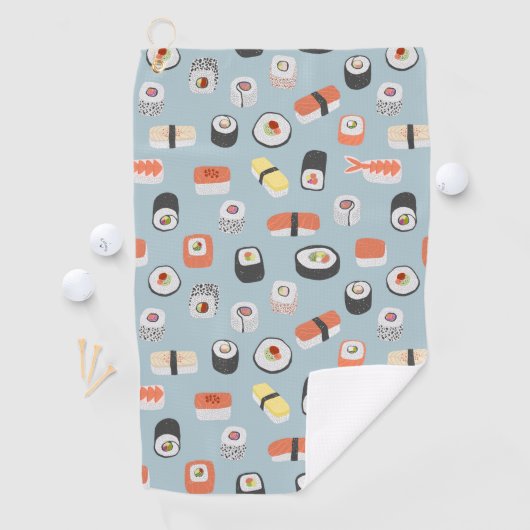 Sushi Nigiri Maki Roll Pattern Golfhandtuch (Insitu)