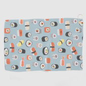 Sushi Nigiri Maki Roll Pattern Golfhandtuch (Horizontal)