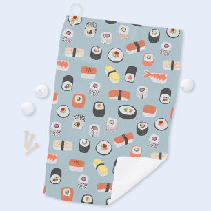 Sushi Nigiri Maki Roll Pattern Golfhandtuch