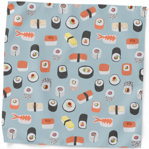 Sushi Nigiri Maki Roll Pattern Halstuch