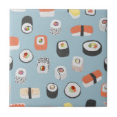 Sushi Nigiri Maki Roll Pattern Keramik Tile Fliese (Vorderseite)