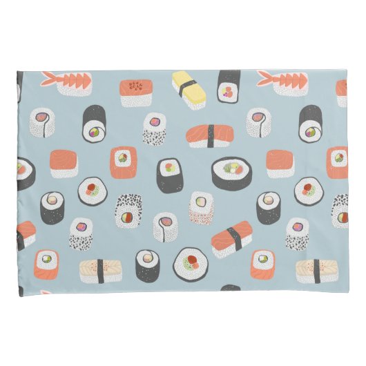 Sushi Nigiri Maki Roll Pattern Kissenbezug (Vorderseite-Rechts)