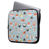 Sushi Nigiri Maki Roll Pattern Laptopschutzhülle (Vorderseite Links)