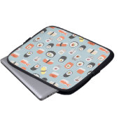 Sushi Nigiri Maki Roll Pattern Laptopschutzhülle (Vorne Knopf)