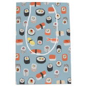 Sushi Nigiri Maki Roll Pattern Mittlere Geschenktüte (Vorderseite)