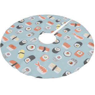 Sushi Nigiri Maki Roll Pattern Polyester Weihnachtsbaumdecke