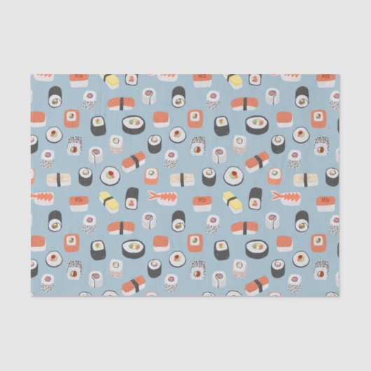 Sushi Nigiri Maki Roll Pattern Seidenpapier (Vorderseite)
