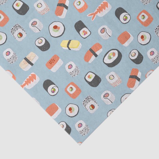 Sushi Nigiri Maki Roll Pattern Seidenpapier (Ausschnitt)