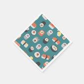 Sushi Nigiri Maki Roll Pattern Serviette (Ecke)