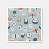 Sushi Nigiri Maki Roll Pattern Serviette (Vorderseite)