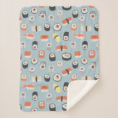 Sushi Nigiri Maki Roll Pattern Sherpadecke (Vorderseite)