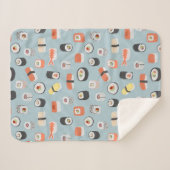 Sushi Nigiri Maki Roll Pattern Sherpadecke (Vorderseite (Horizontal))