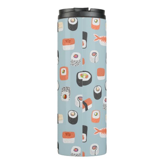 Sushi Nigiri Maki Roll Pattern Thermosbecher (Rückseite)