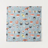 Sushi Nigiri Maki Roll Pattern Wandteppich (Vorderseite)