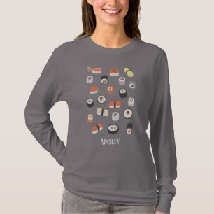 Sushi Nigiri Sashimi Maki Roll Name T-Shirt