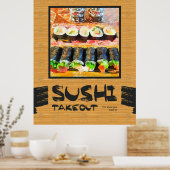 Sushi nimmt dich mit, weißt du, dass du es japanis poster (Küche)