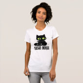 SUSHI NINJA CAT lustige T - Shirt (Vorne ganz)