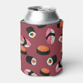 Sushi Onigiri Rolls: Nahtlose Illustration Dosenkühler (Kanne Vorderseite)
