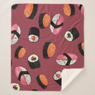 Sushi Onigiri Rolls: Nahtlose Illustration Sherpadecke