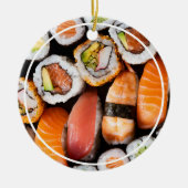 Sushi Ornament mit Meldung und Datum auf der Rücks (Vorne)