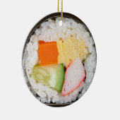 Sushi Ornament mit Meldung und Datum auf der Rücks (Rechts)