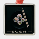 Sushi-Ornament Silbernes Ornament (Vorne)