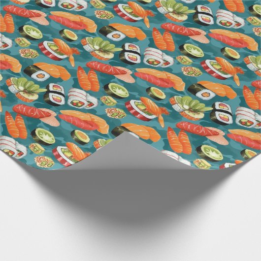 Sushi Packpapier | Wasserfarbe | Sashimi | (Ecke)
