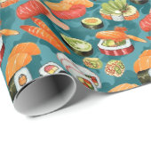 Sushi Packpapier | Wasserfarbe | Sashimi | (Rolleneckpunkt)