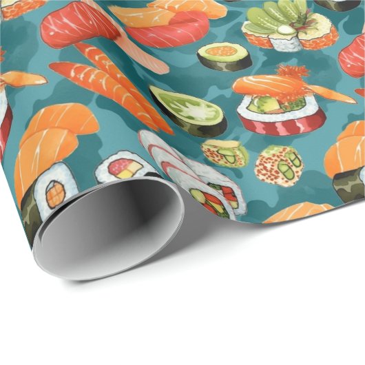 Sushi Packpapier | Wasserfarbe | Sashimi | (Rolleneckpunkt)