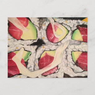 Sushi Painting Postcard Postkarte