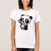 SUSHI PANDA BEAR NIEDLICHE FRAUEN T - SHIRT (Vorderseite)