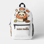 Sushi Panda Bedruckter Rucksack (Vorderseite)